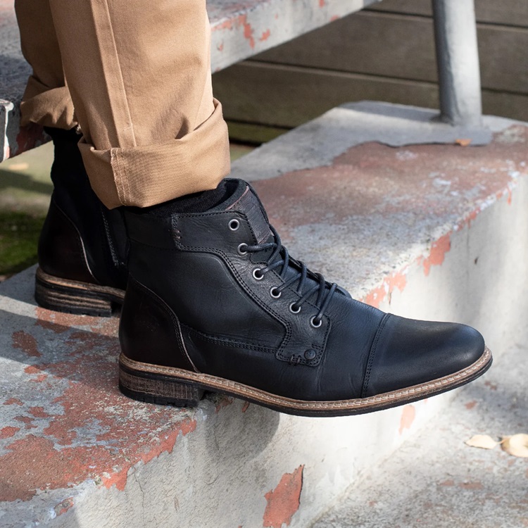CLIFTON LACE UP BOOTS BLACK