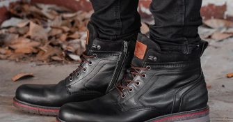 REDBACK LACE UP BOOTS BLACK